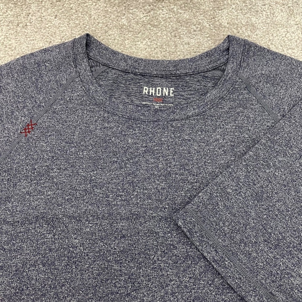 Rhone Shirt Mens XL Reign Navy Heather Short Sleeve Raglan Training Tee Active